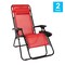Flash Furniture Red Mesh Zero Gravity Lounge Chair, 2PK 2-GM-103122SS-RD-GG - alternate 9
